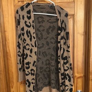 SHEIN | Animal Print Cardigan Sweater